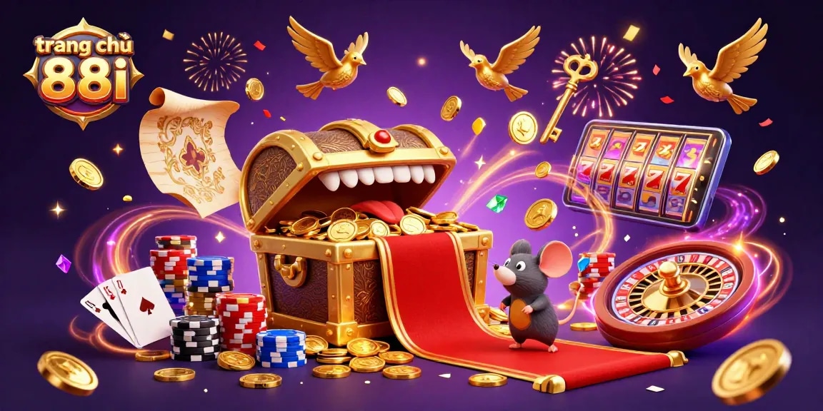 Experience the allure of trang chủ 88i with vibrant golden treasures, a lively casino atmosphere, and engaging game elements.