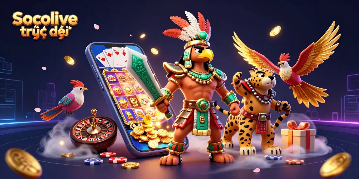 Spin thrilling games on Socolive trực tiếp with vibrant slot visuals and active gameplay.
