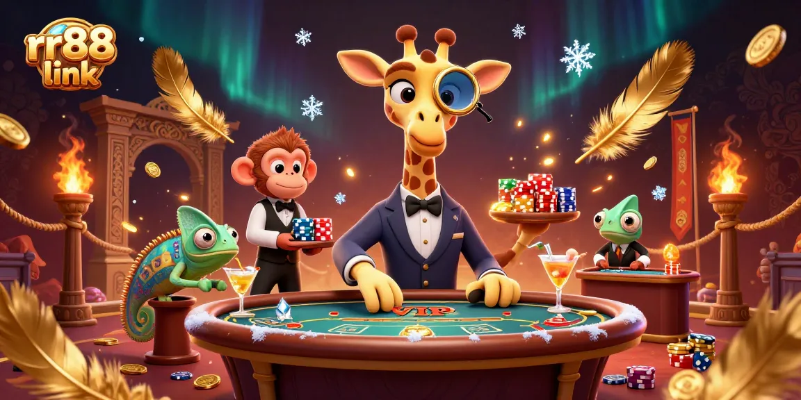 Experience thrilling gaming at rr88 link with a high-roller giraffe, monkey valet, and chameleon bartender.