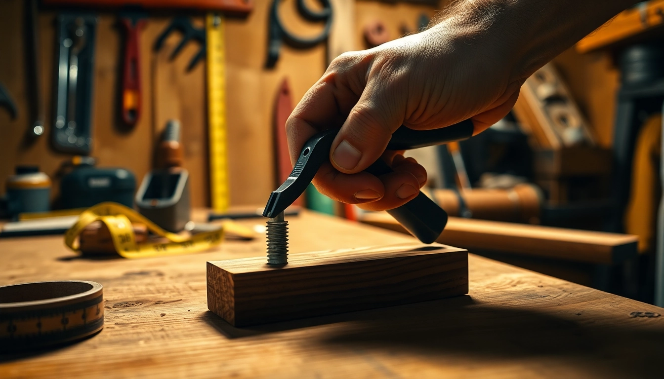 Utilizing the cacciavite a croce to tighten screws in a workshop.