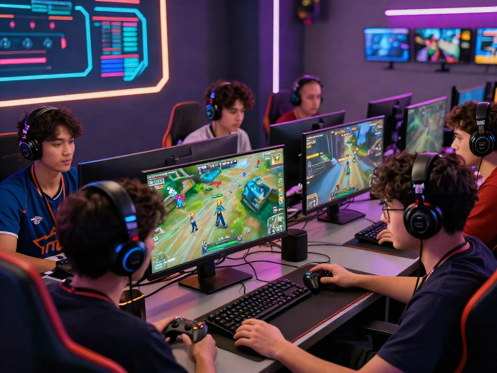 Engaging gaming community scene showcasing rokok88 daftar interaction and strategy.