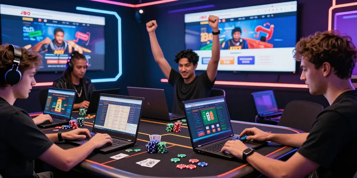 Exciting online betting scene showcasing jbo dangky with diverse players celebrating wins and checking odds on colorful platform.