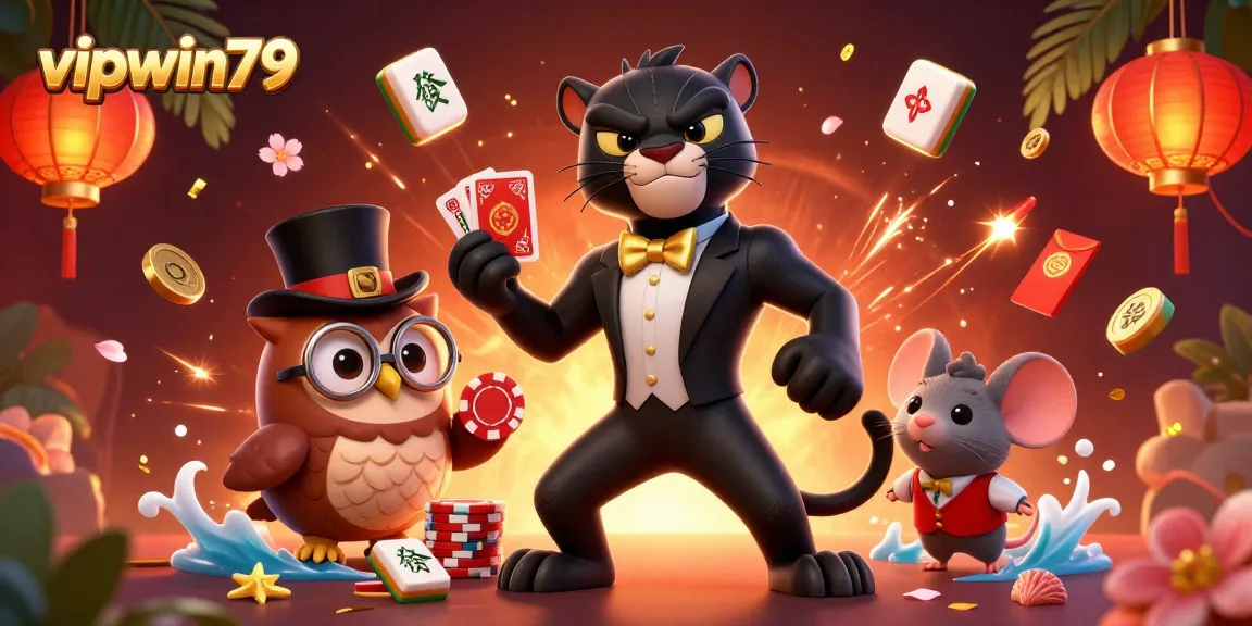 Experience thrilling card action with special characters at vipwin79 online casino, showcasing fun and excitement.